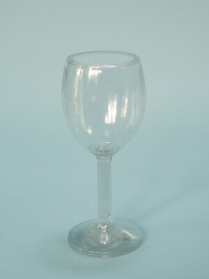 Sugar glass Wine glass, long handle. Height x Width: 18.5 x 8 cm