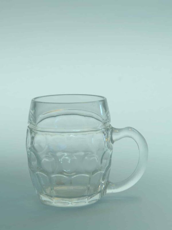 Suikerglas, kleine bierpul 0,3L buikmodel 10,5 x 8,9 cm.